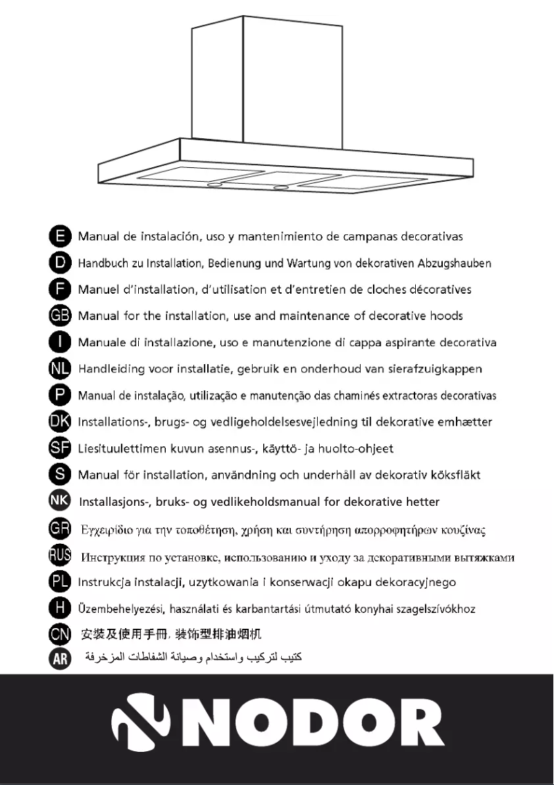 Page 1 of the manual User Manual Nodor Nostrum 560 BK