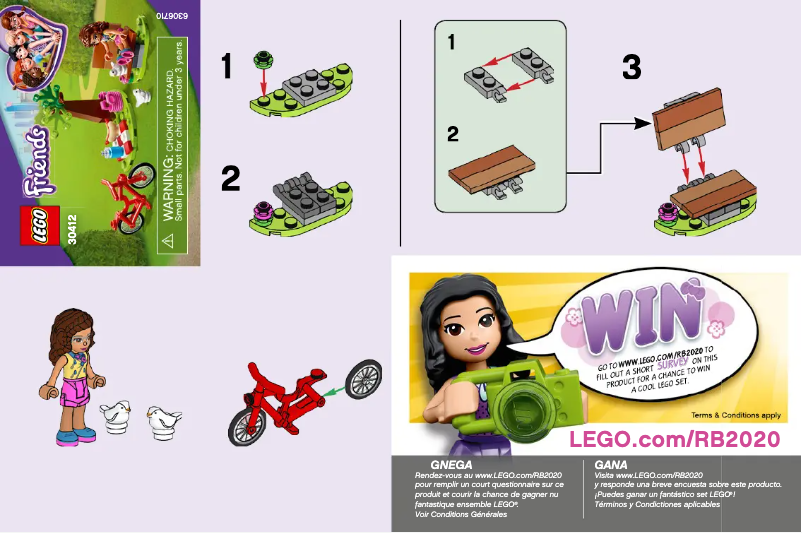 Page 1 of the manual User Manual Lego Friends 30412