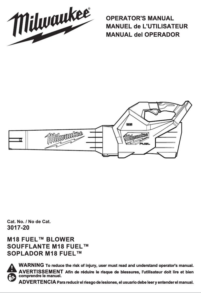 First page image of the manual for M18 Fuel 3017-21HD