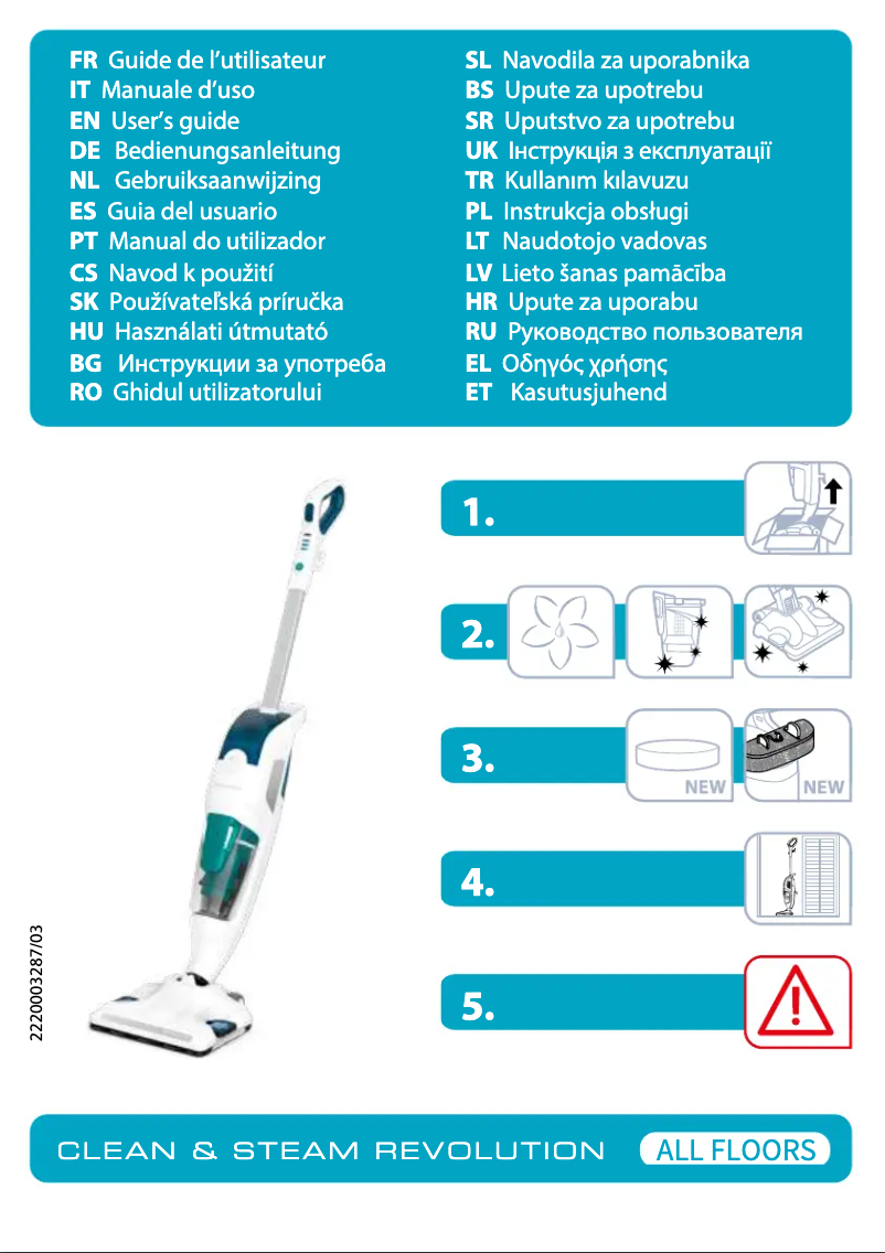 First page image of the manual for Clean & Steam Revolution RY7757