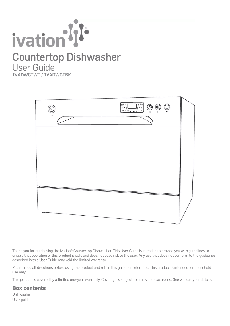 First page image of the manual for IVADWCTBK