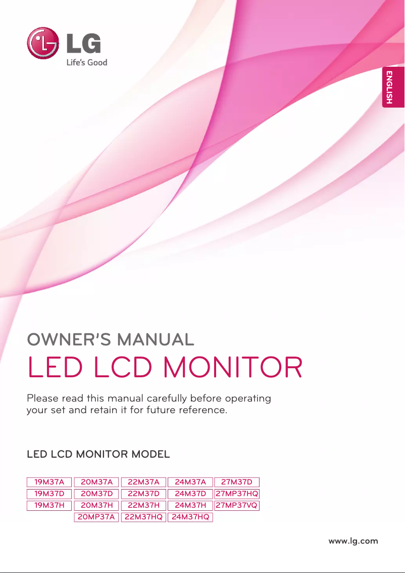 First page image of the manual for 19M37A-B