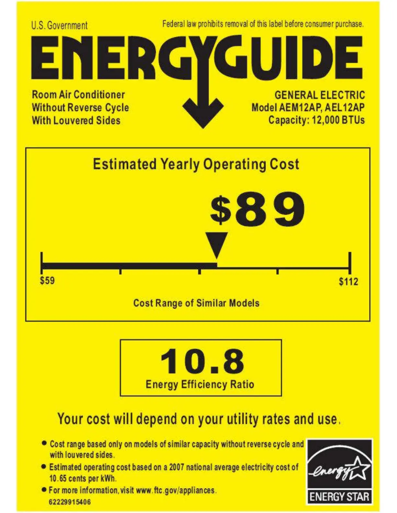 First page image of the manual for AEL12AP