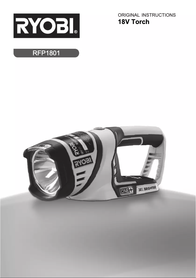 Page 1 of the manual User Manual RYOBI RFP1801