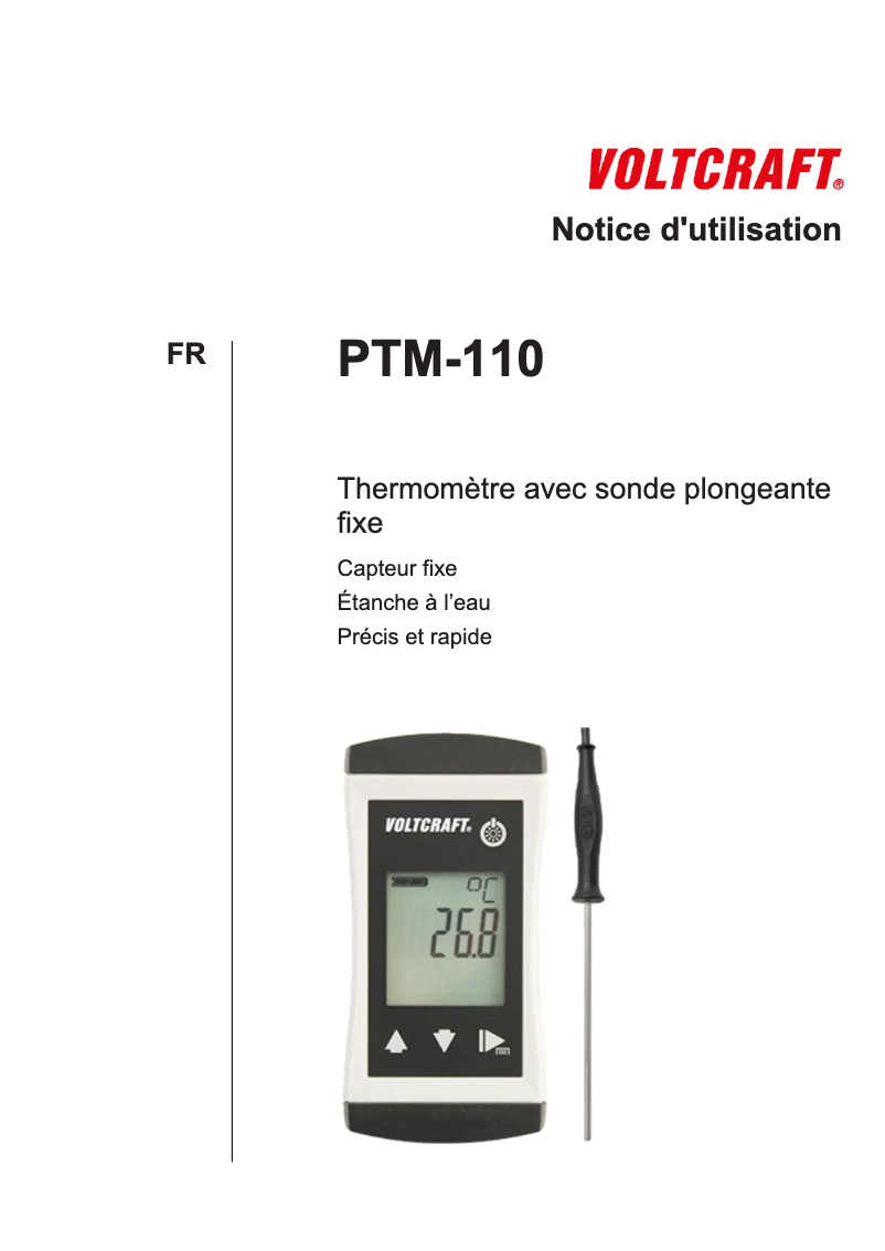 First page image of the manual for PTM-110