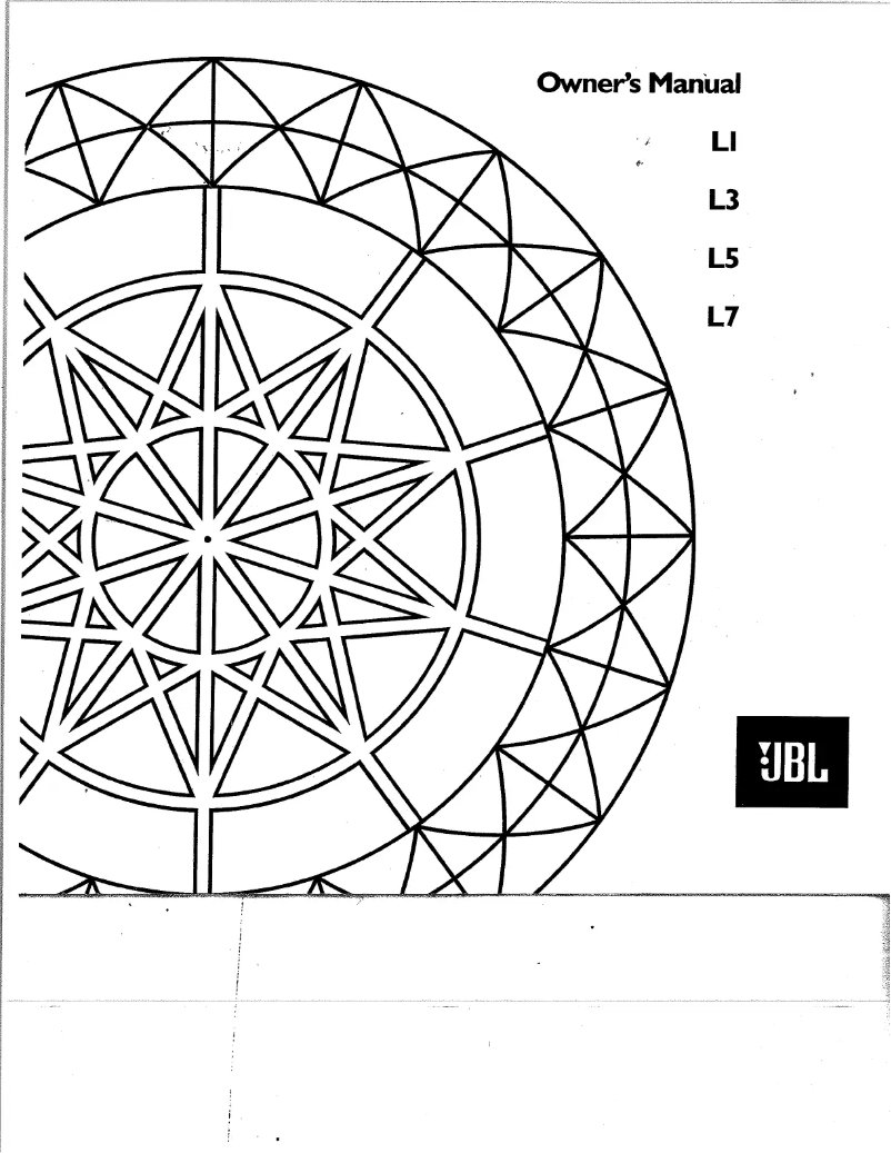 Page 1 of the manual User Manual JBL L5