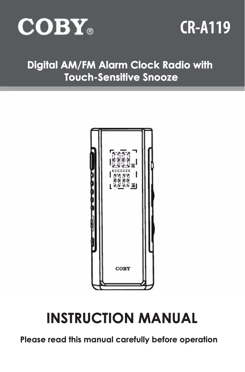 Page 1 of the manual User Manual Coby CR-A119
