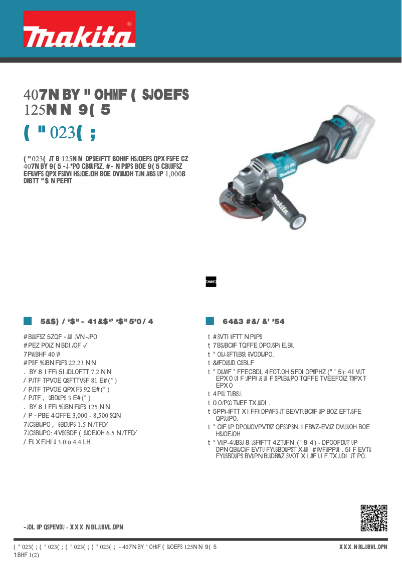 First page image of the manual for GA023GZ