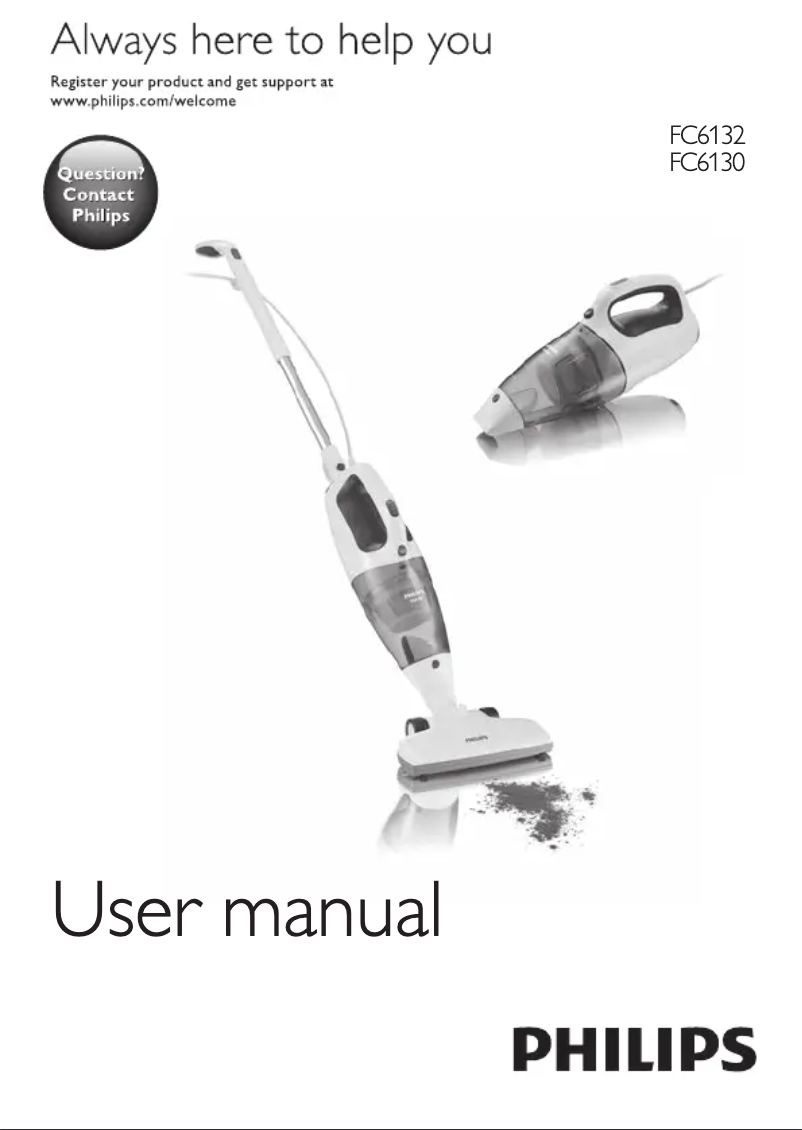 First page image of the manual for MiniVac Stick FC6132