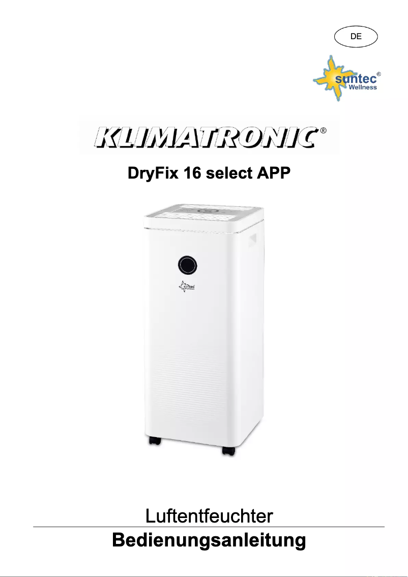 First page image of the manual for DryFix 16 Select App