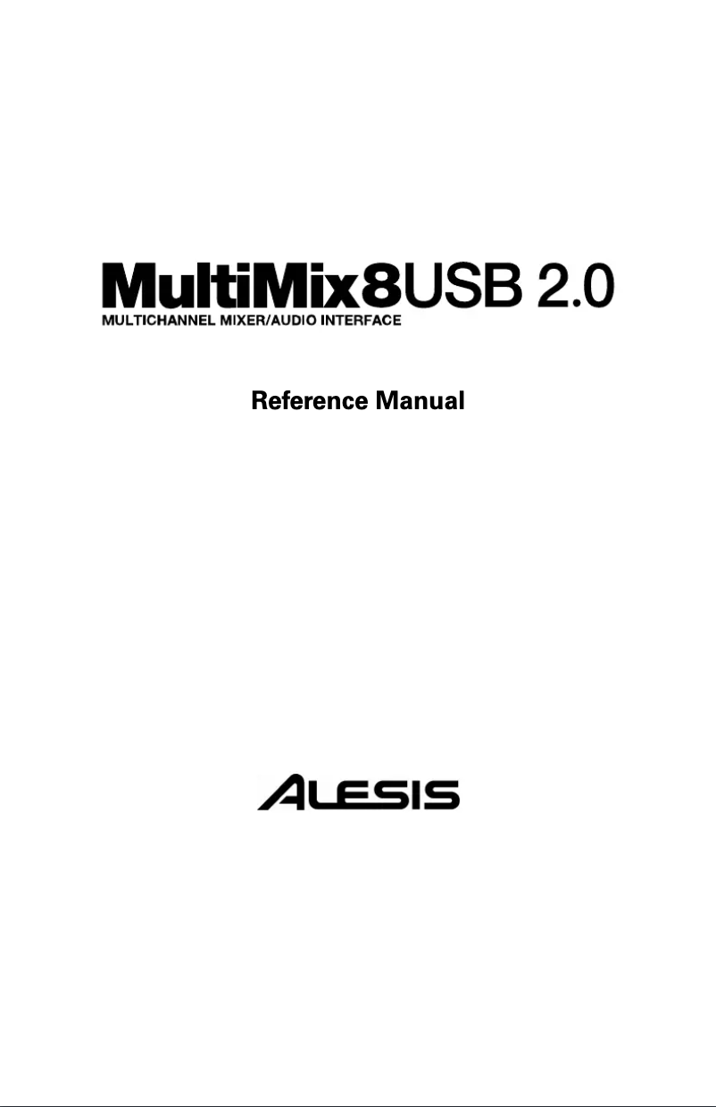 Page 1 of the manual User Manual Alesis MultiMix 8