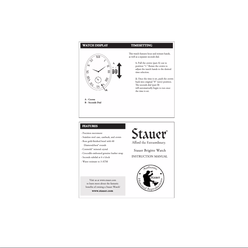 Page 1 of the manual User Manual Stauer 38680