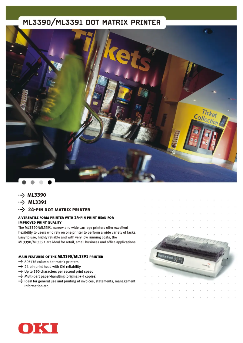 Page 1 of the manual User Manual OKI ML3390