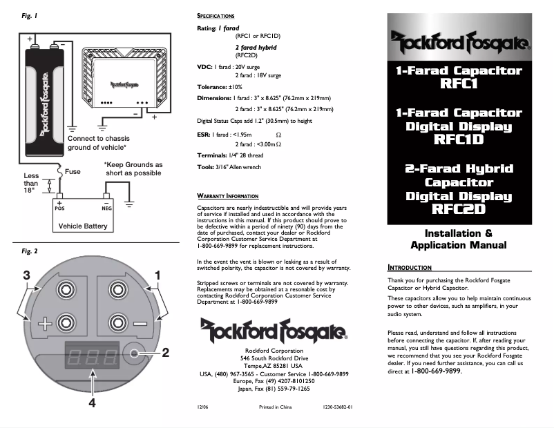 First page image of the manual for RFC1D
