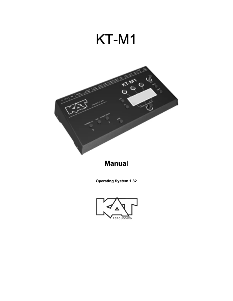 First page image of the manual for KT-M1