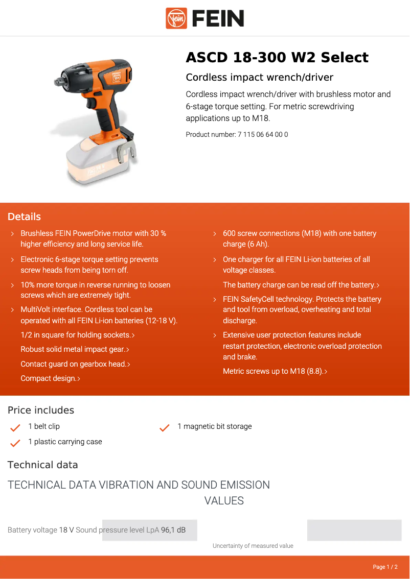 First page image of the manual for ASCD 18-300 W2 Select