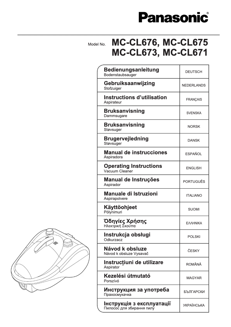 Page 1 of the manual User Manual Panasonic MC-CL671