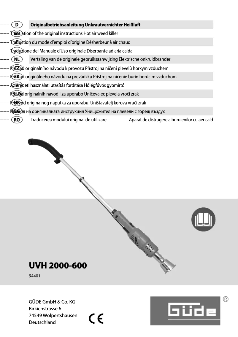 Page 1 of the manual User Manual Güde UVH 2000-600