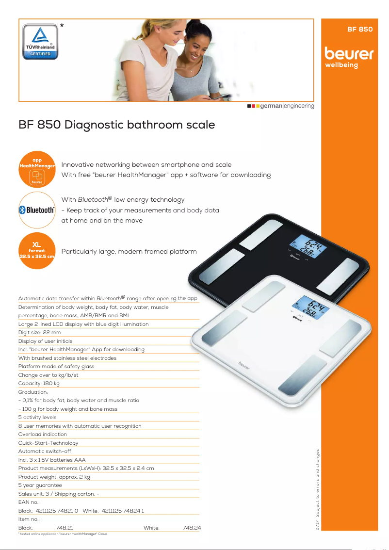 First page image of the manual for BF 850