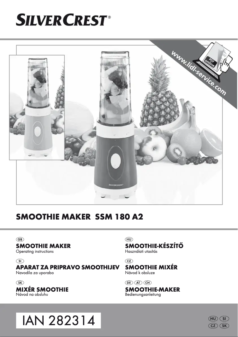 Page 1 of the manual User Manual SilverCrest SSM 180 A2