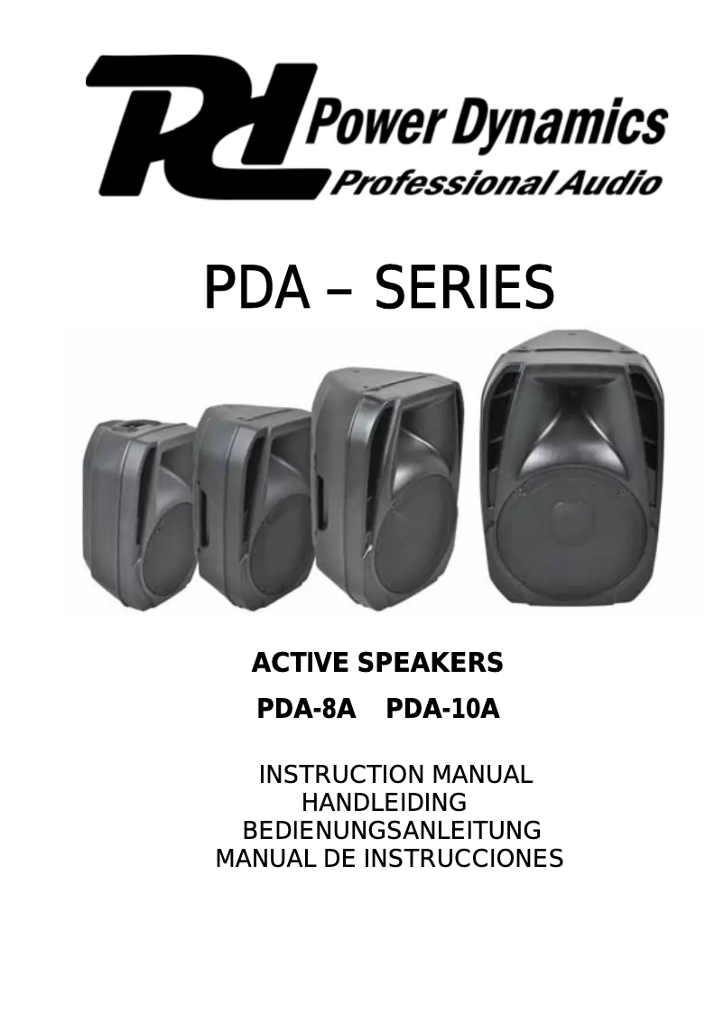 Page 1 of the manual User Manual Power Dynamics PDA 10A