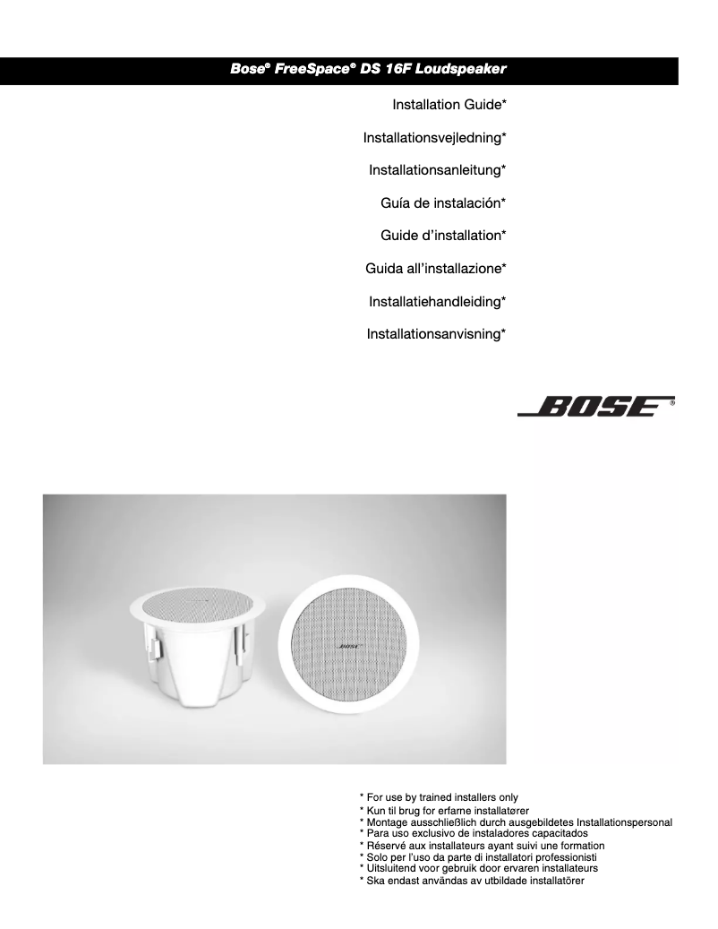 Page 1 of the manual User Manual Bose FreeSpace DS 16F