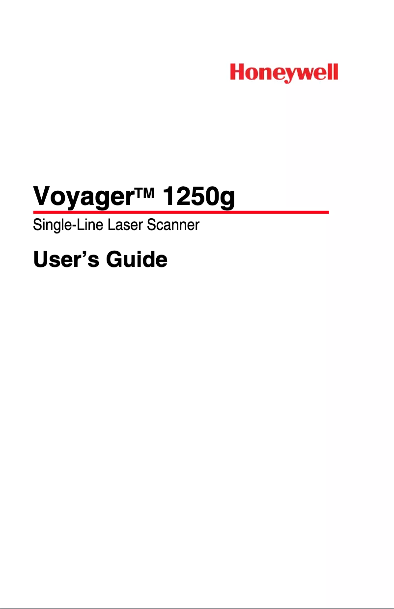 Page 1 de la notice Manuel utilisateur Honeywell Voyager 1250g