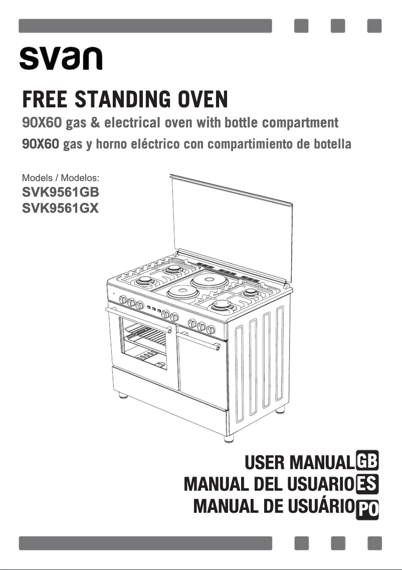 Page 1 of the manual User Manual SVAN SVK9561GB