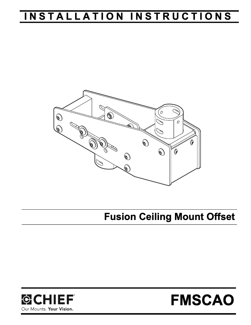 First page image of the manual for Fusion FMSCAO