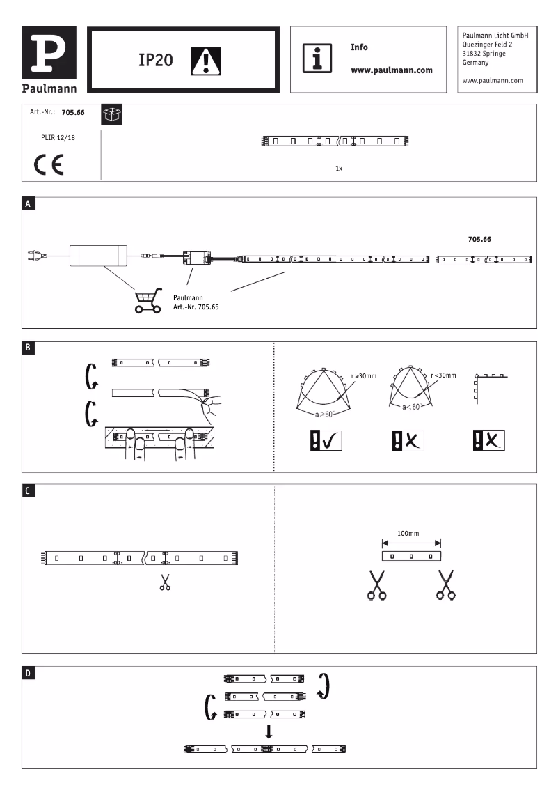 First page image of the manual for 705.66