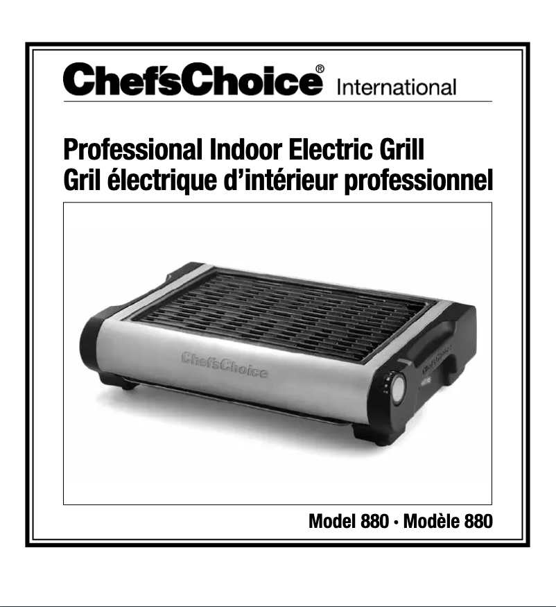 Page 1 of the manual User Manual Chef's Choice 880