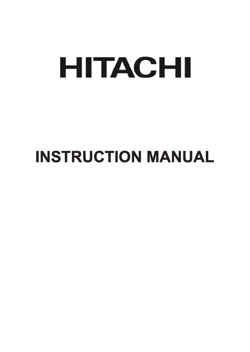 Page 1 of the manual User Manual Hitachi 42HE4300