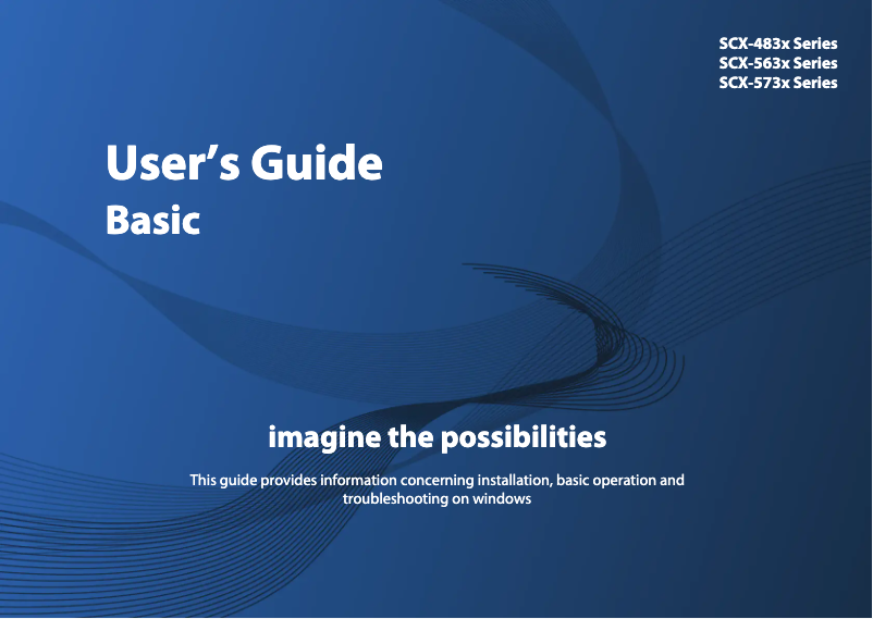 Page 1 of the manual User Manual Samsung SCX-5737FW