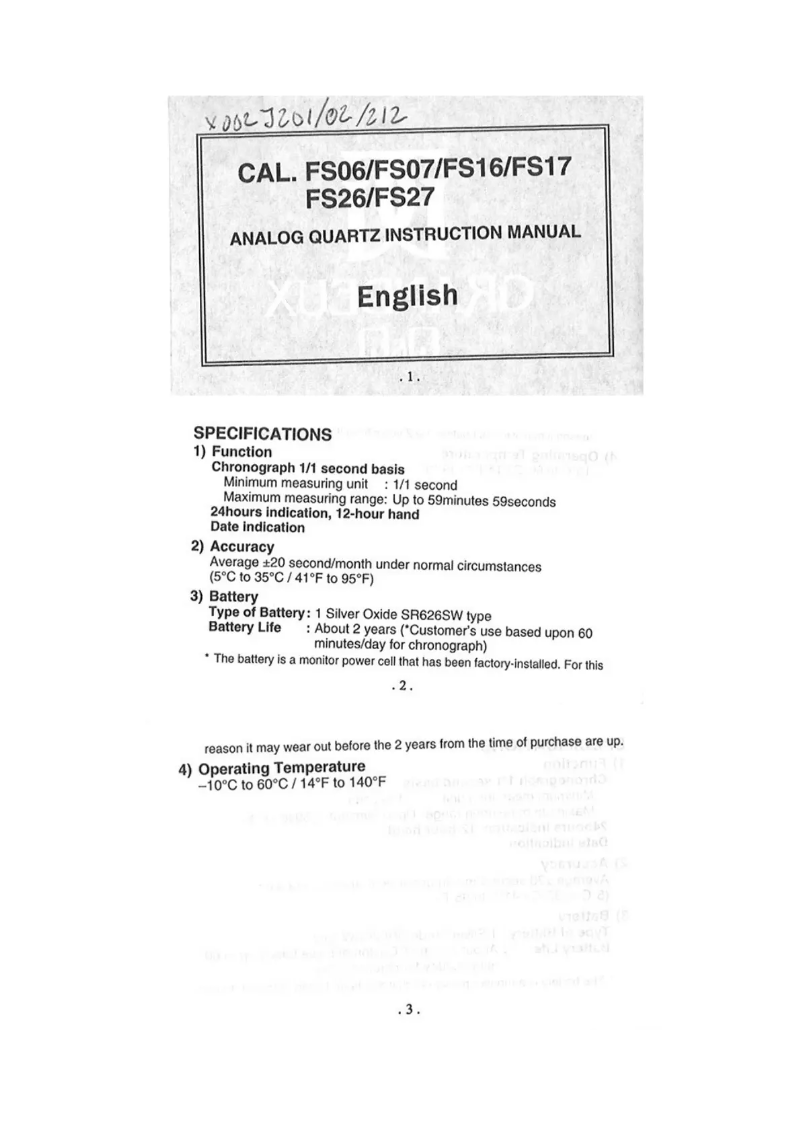 Page 1 of the manual User Manual Grandeux FS26