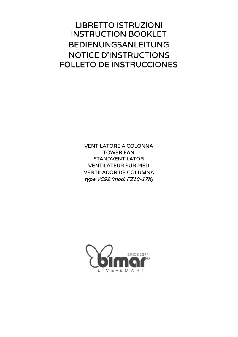 First page image of the manual for VC99