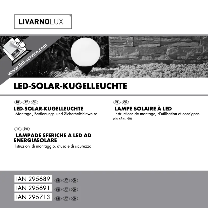 Page 1 of the manual User Manual Livarno Lux IAN 295713