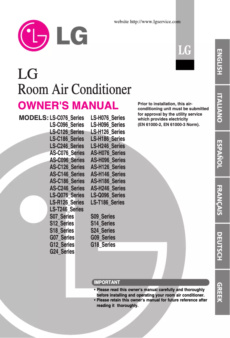 First page image of the manual for ASUH146TLM0