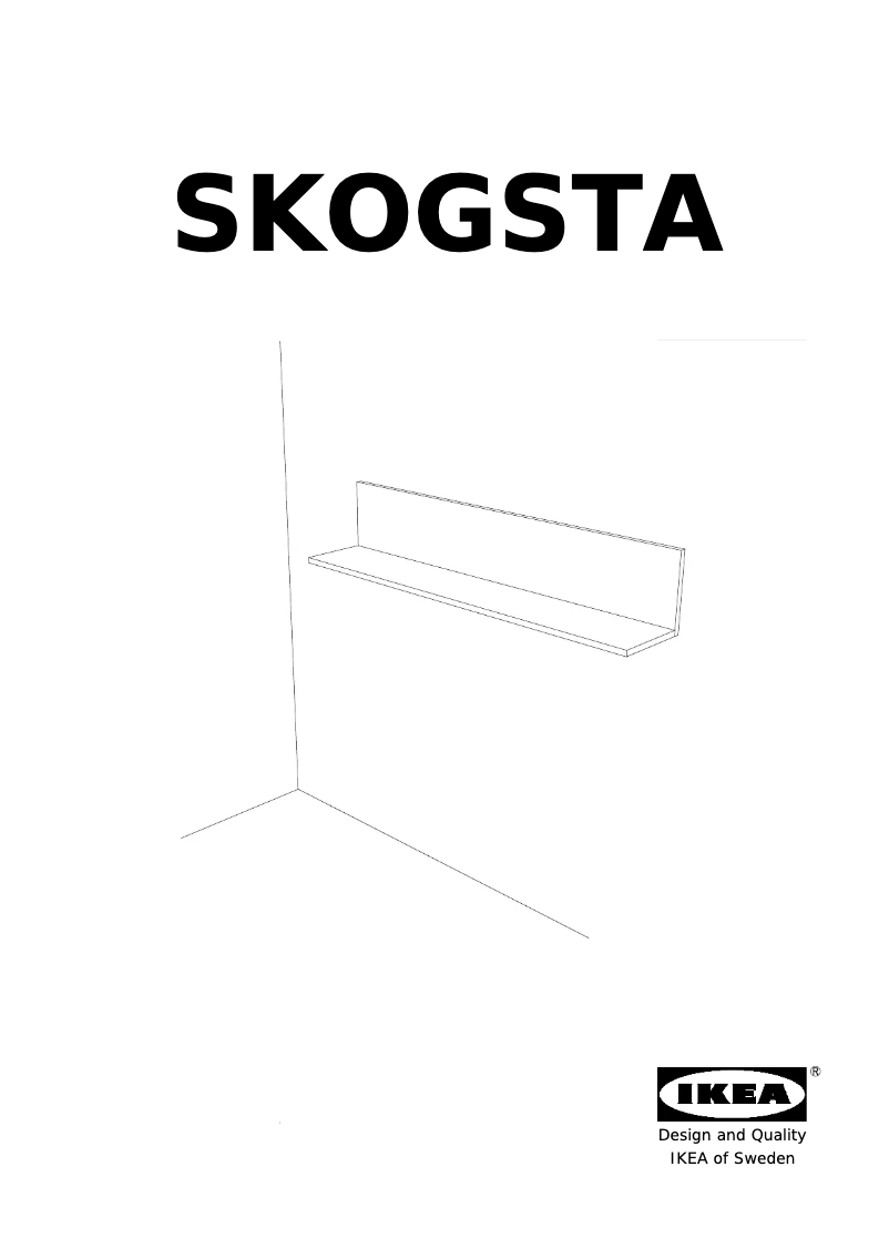 First page image of the manual for SKOGSTA
