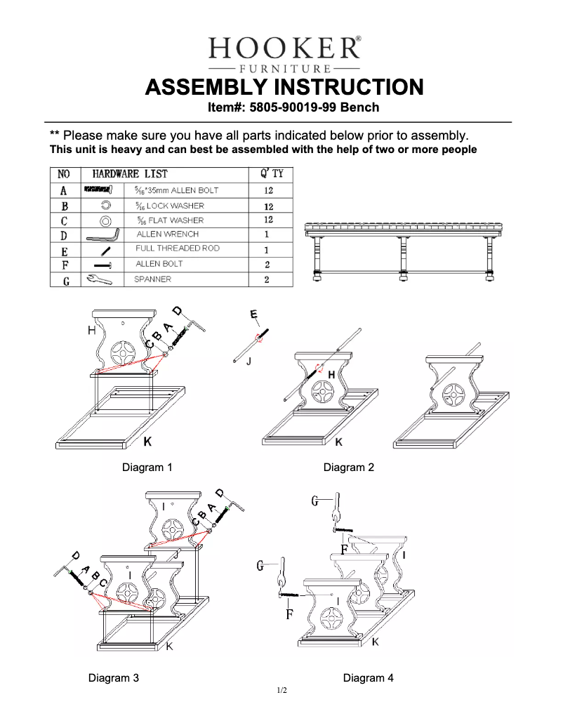 Page 1 of the manual User Manual Hooker 5805-90019-99