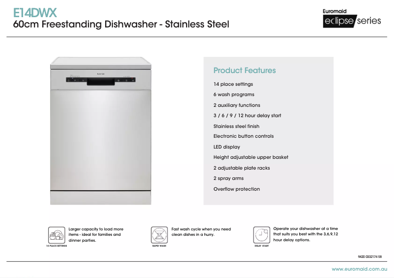 First page image of the manual for E14DWX