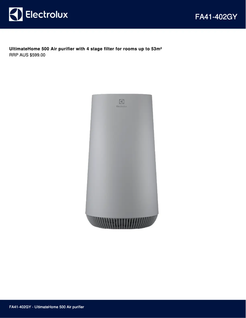 First page image of the manual for Flow A4