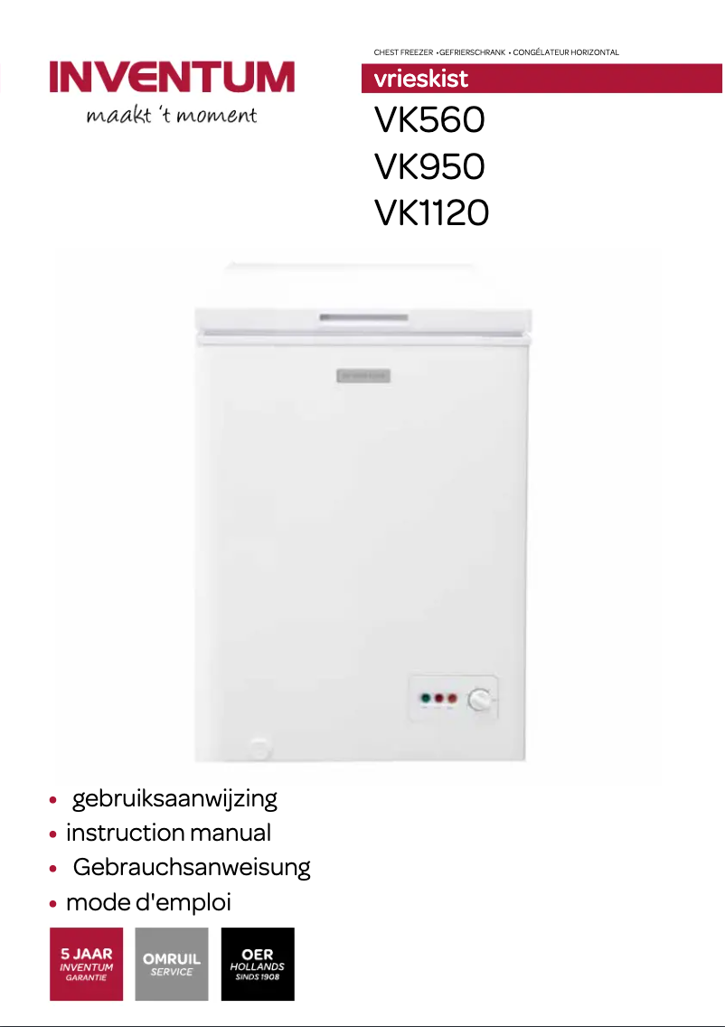 First page image of the manual for VK560