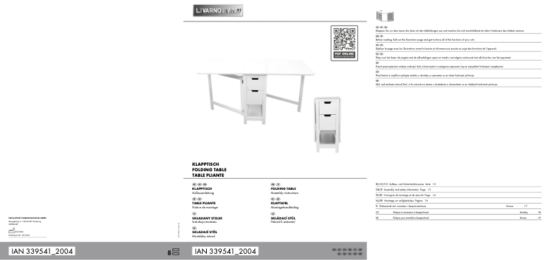 First page image of the manual for IAN 339541