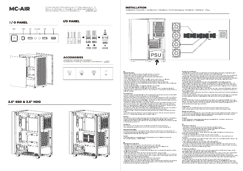 Page 1 of the manual User Manual Mars Gaming MC-AIR