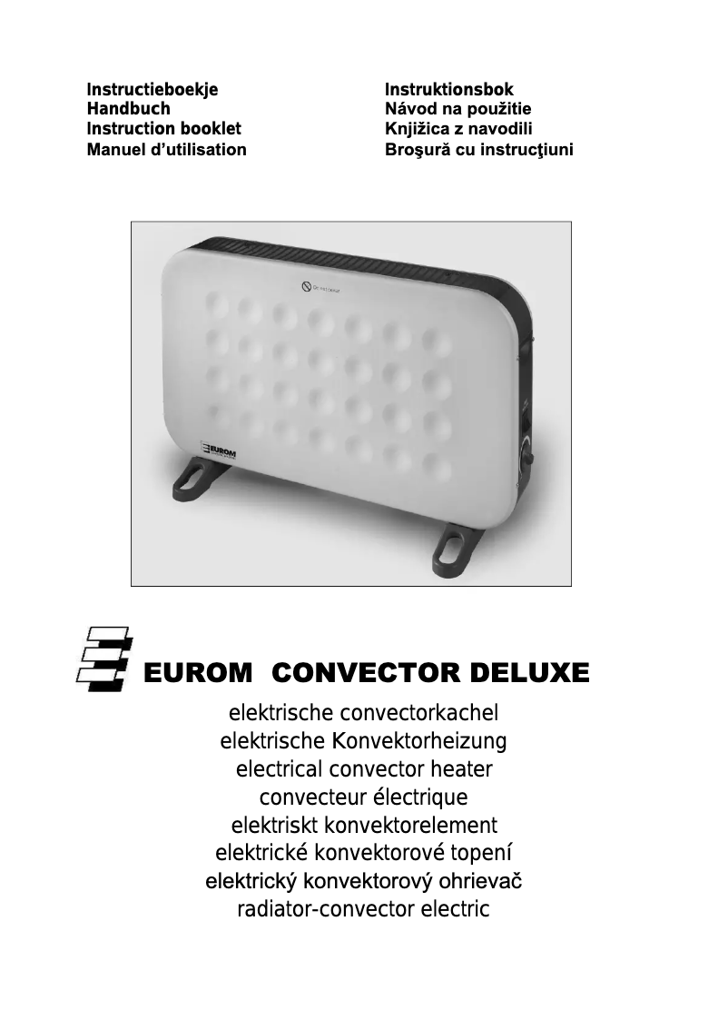 Page 1 de la notice Manuel utilisateur Eurom Convector Deluxe