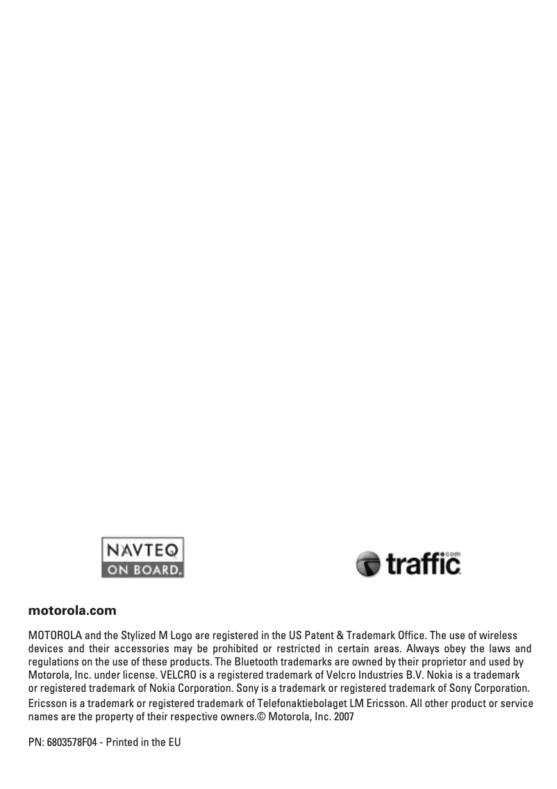 First page image of the manual for T805