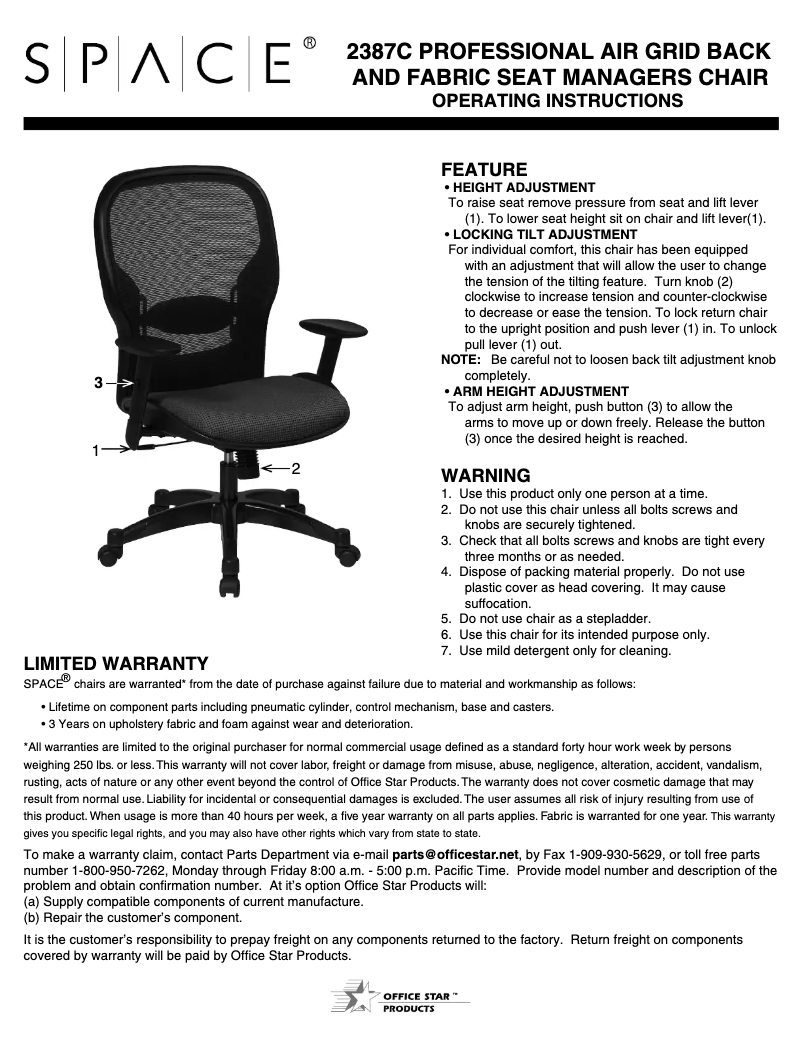 First page image of the manual for 2387C