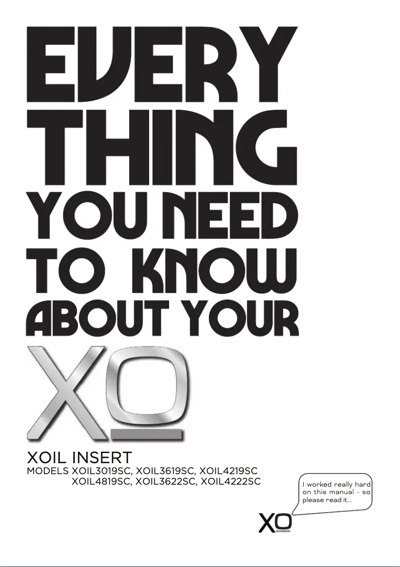 Page 1 of the manual User Manual XO XOIL3019SC
