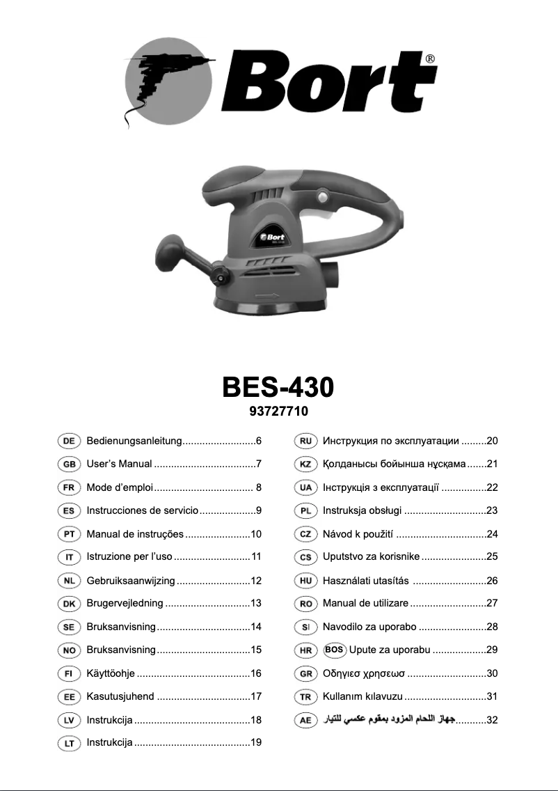 Page 1 of the manual User Manual Bort BES-430