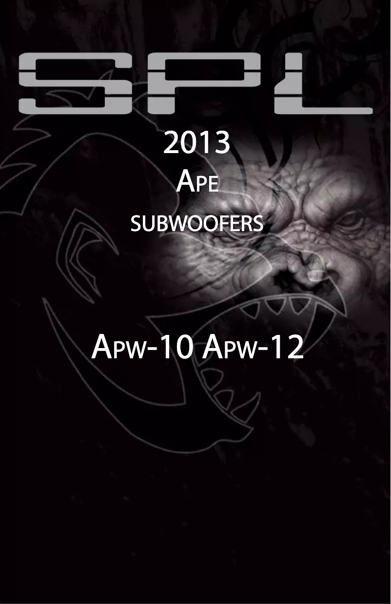 Page 1 of the manual User Manual SPL APW-10